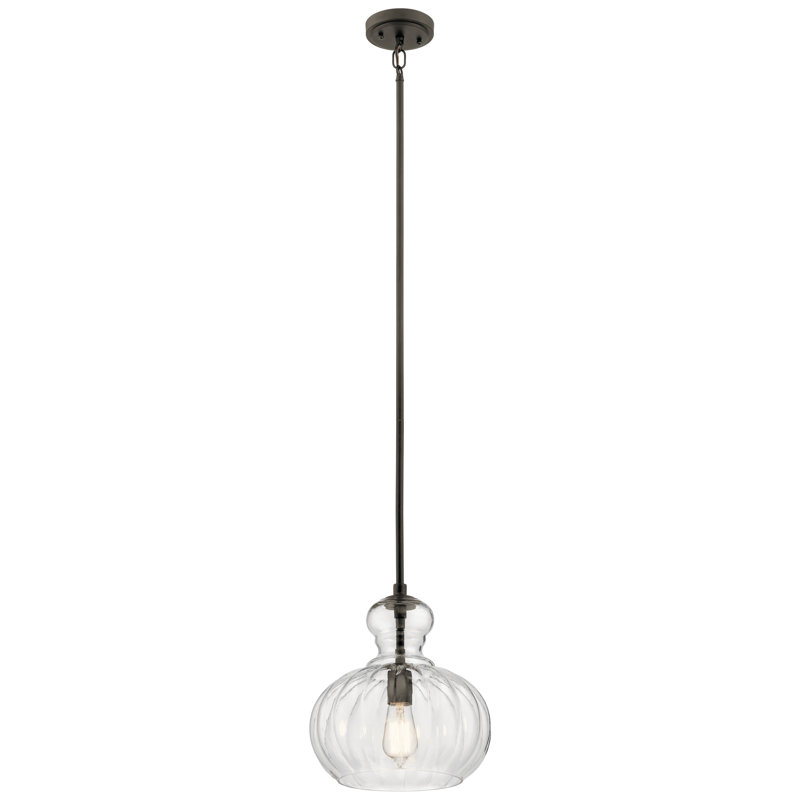 Luminaire suspendu sphère 1 lumière Cambree, H 13 po x l 11,5 po x P 11,5 po, Bronze vieilli