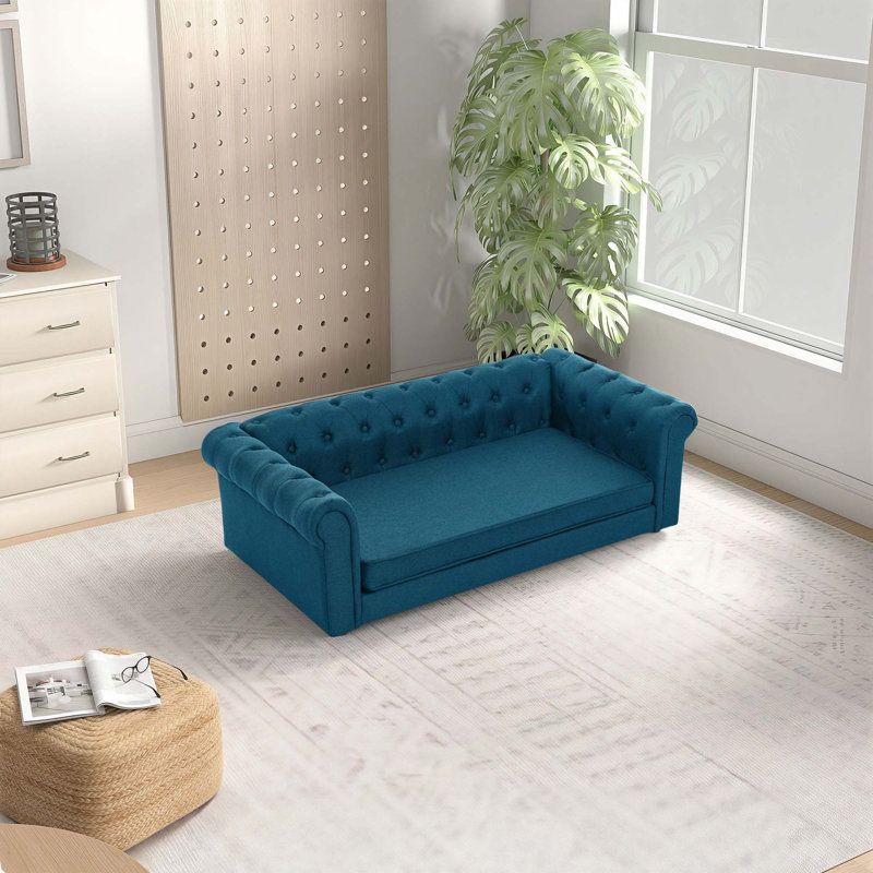 Canapé Chesterfield, Bleu