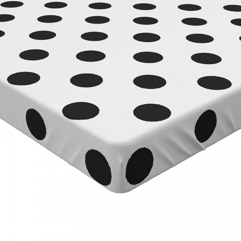 Microfiber Polka Dots Fitted Sheet, Queen Fitted Sheet