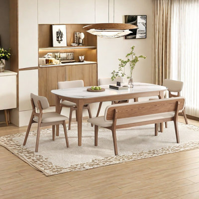Simple sintered stone dining table set