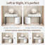 Coiffeuse moderne minimaliste avec miroir amovible et coiffeuse rotative, meuble-lavabo facile à assembler