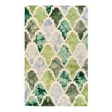 Graven Wool Area Rug in Green