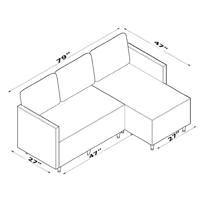 Canapé modulaire brun - réversible pour répondre aux différentes exigences de la pièce, 5 avec mousse et bois massif, canapé modulaire à installation sans effort, coussin confortable facile à assembler pour un espace de vie