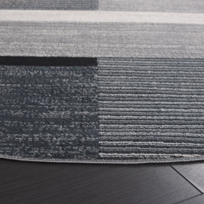 Novello Performance Geometric Rug, Round 6'7"