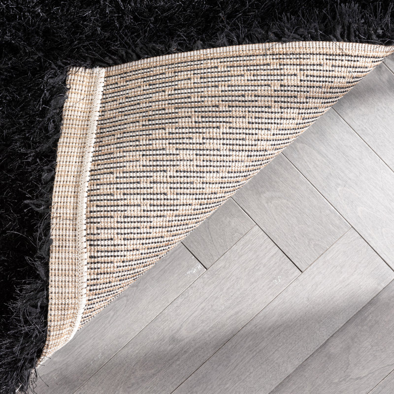 Kuki Solid Colour Synthetic Shag Area Rug, Rectangle 120 x 160cm
