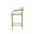 Genie Upholstered Arm Counter Stool, Pearl Grey