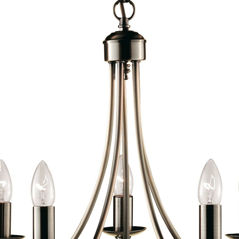Georgetown 5 - Light Chandelier, Antique Brass