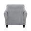 Chaise moderne en tissu texturé gris foncé avec dossier arrondi et pour salon traditionnel-1939647321