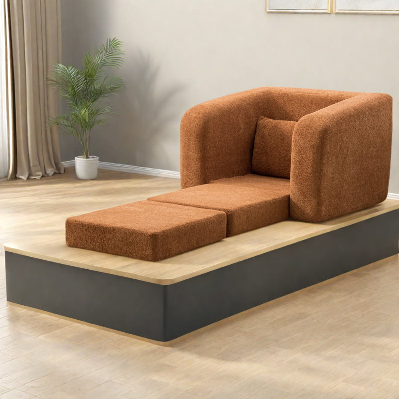 Multifunctional Chenille Sofas, Modern Foldable Convertible Bed Chair For Home