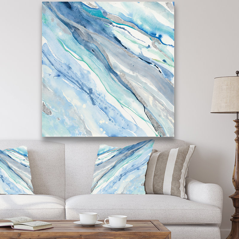 «Blue Silver Spring II», reproduction d'art sur toile tendue, H 46 po x l 46 po x P 1,5 po