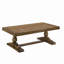 Table basse de 52 po en bois transitionnel, table basse de salon en bois massif, bois flottant