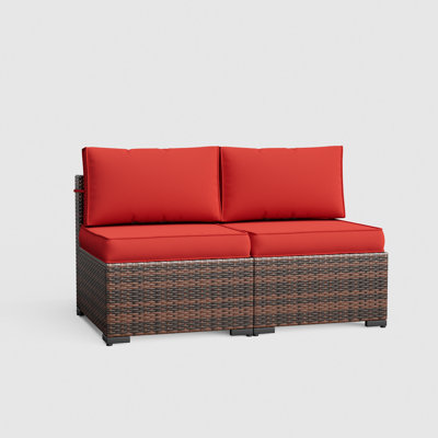 2 - Person Outdoor Seating Group With Cushions by Ebern Designs