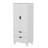 Modern White Wardrobe with Numerous Shelves, 28.3 x 69.3 x 18.5 inches | 100% Melamine Coated Particle Board, Thickness: 0.7 inches | Stylish and Functional Storage Solution for Bedrooms, Elegant Design