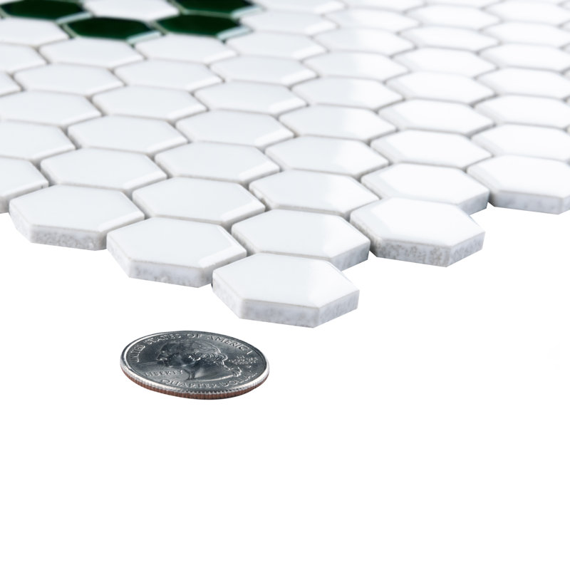 Carreau de mosaïque en porcelaine nid d'abeille pour mur et plancher 0,91 "x 1,02" Metro