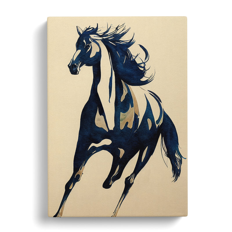 Running Horse - Wrapped Canvas, 50cm H x 35cm W x 3cm D