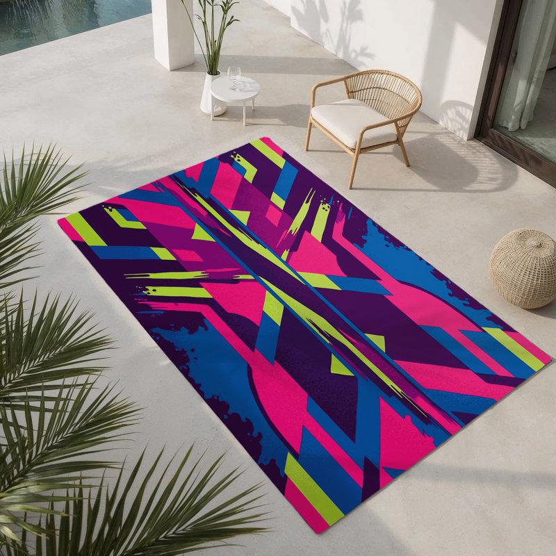 Tapis intérieur et extérieur Chromatique Pulse, Rectangle 1 pi 6 po x 2 pi 6 po