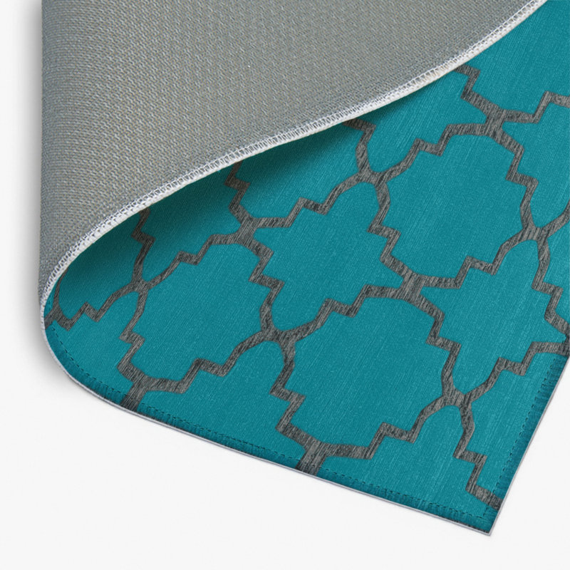 Tapis bleu intérieur et extérieur Trellis, Rectangle 4pi x 6 pi