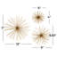 Ensemble de décoration murale en métal 3D Long Spike Starburst Home-607930467