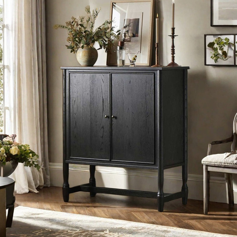 Armoire multifonctionnelle de style nordique, Noir, noir, noir, noir