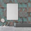 Autocollant de dosseret de cuisine bleu bronze
