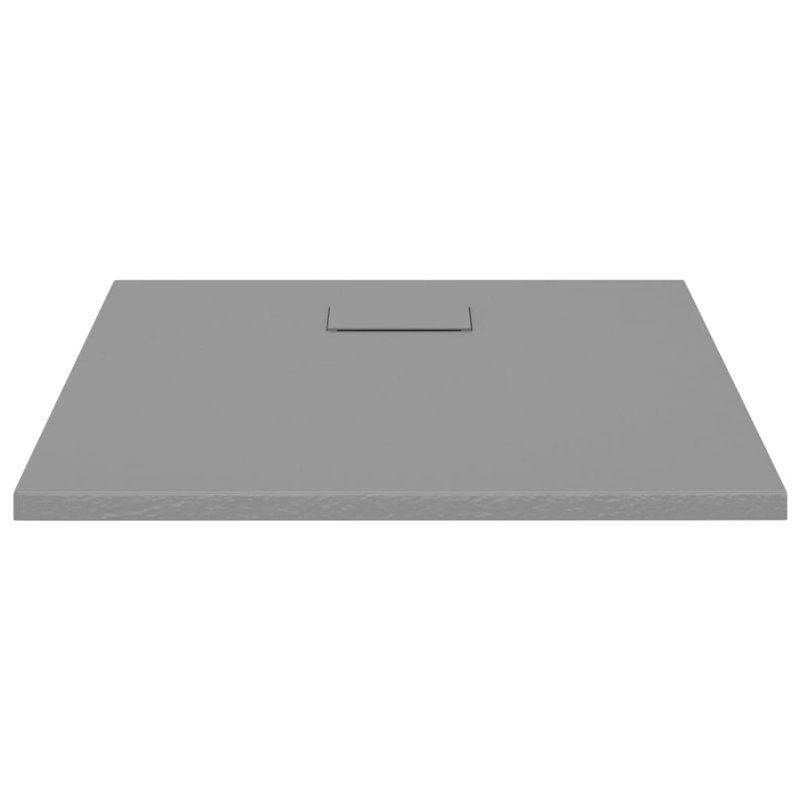 Jahnke Plastic Shower Tray, Grey, 2.6cm H x 90cm W x 90cm D