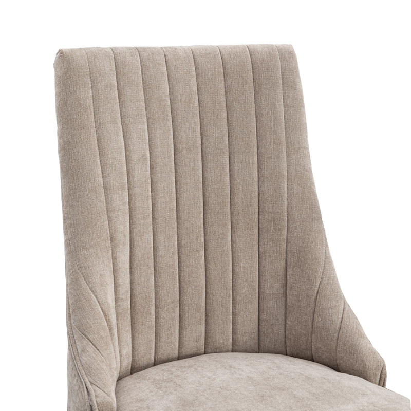 Tufted Upholstered Dining Chairs, Beige