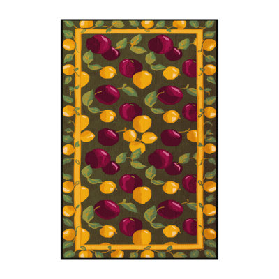  Tapis lavable avec des fruits Plumcot