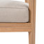 Fauteuil club en bois d'acacia avec coussin de siège Mallorca