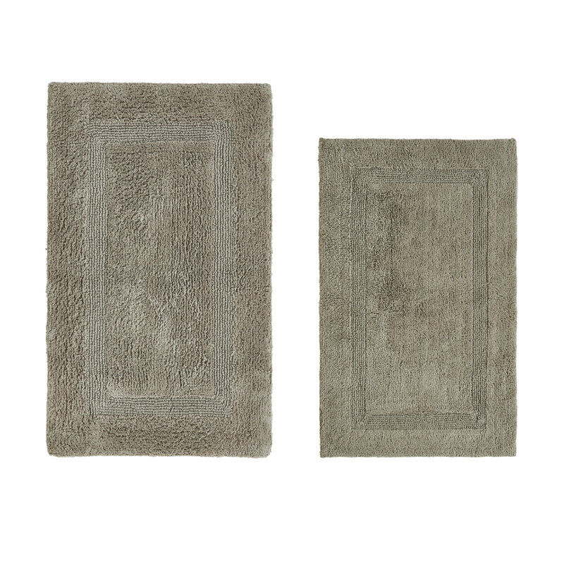 Ensemble de tapis pour salle de bain 100% coton 2370 g / m² Lux, Beige, Ensemble de 2 pièces (21 po x 34 po | 24 po x 40 