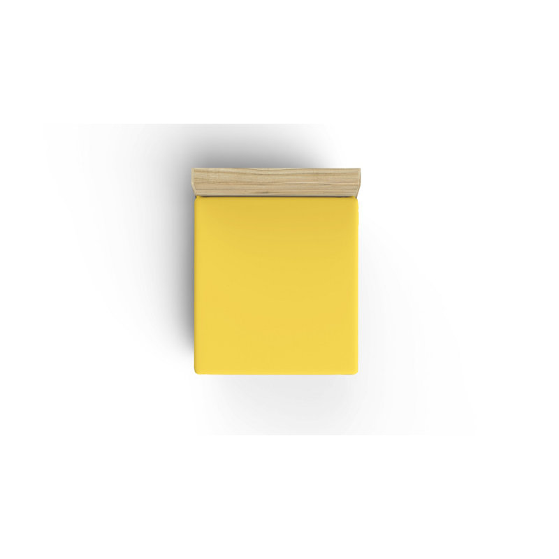 Premium Ranforce Single Small Fitted Sheet, Dark Yellow, 35.4 x 74.8 + 11.8 inches | 100% Cotton, 3.4 oz/sq ft | Machine Washable at 104°F, Soft & Breathable Fabric for Comfortable Sleep, Perfect Fit