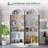 76" Tall Arched Display Cabinet with LED, 6-Tier Curio Cabinets with Adjustable Brightness & Smart Human Induction-1236435773