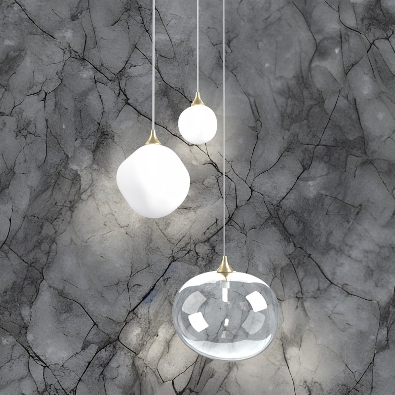 Luminaire suspendu grappe 3 lumières Allure, Blanc