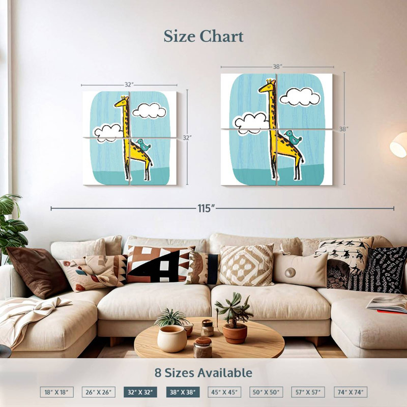 Ashelle Wild About You Giraffe, H 32 po x l 32 po