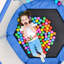 Trampoline pour tout-petits de 55 po avec filet de sécurité et balles, mini trampoline intérieur / extérieur pour enfants-124620356
