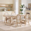 Ensemble de 2 chaises de salle à manger French Country, rembourrées avec un dossier rond, des techniques de tréfilage et de sculpture, démontables et empilables pour le salon, la cuisine et le restaurant