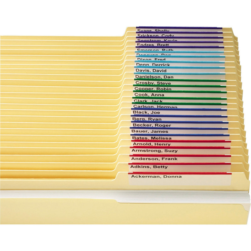 Paper File Tab Labels