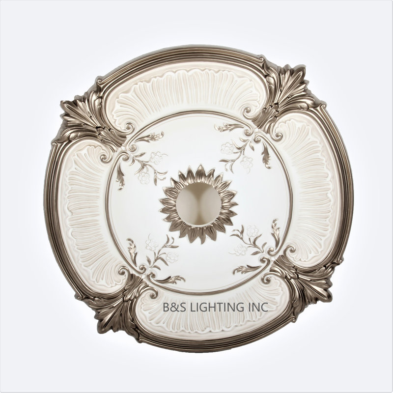 Ceiling Medallion, Polished Nickel