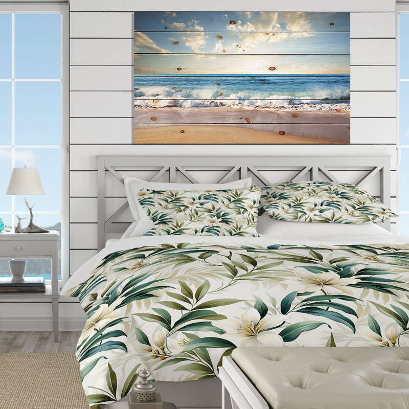 Serene Botanics Tropical Pattern IV Duvet Cover, Twin Duvet Cover + 1 Standard Sham