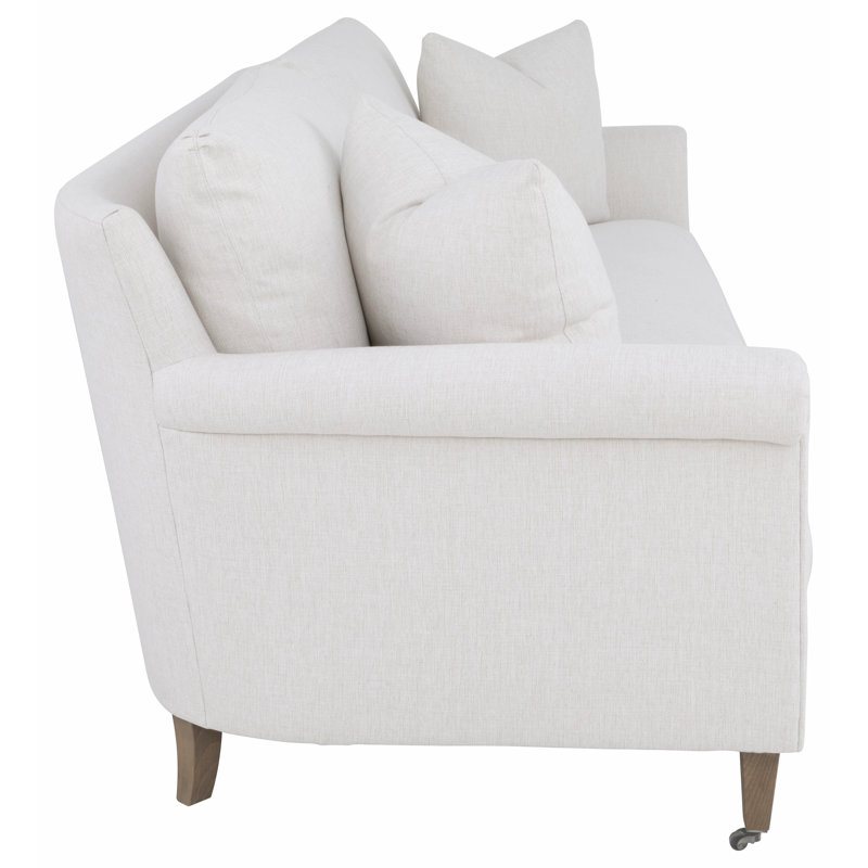Flynn 95" Sofa, Almond Buff, Small Aged Bronze, 1111 Brown