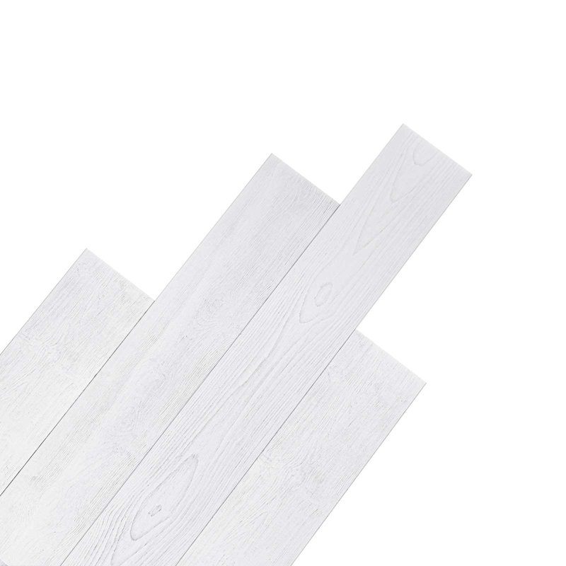 Pôle et collage de planches de bois 5,5 "x 35,5" à panneaux muraux 10 pièces 12,5 pieds carrés, White
