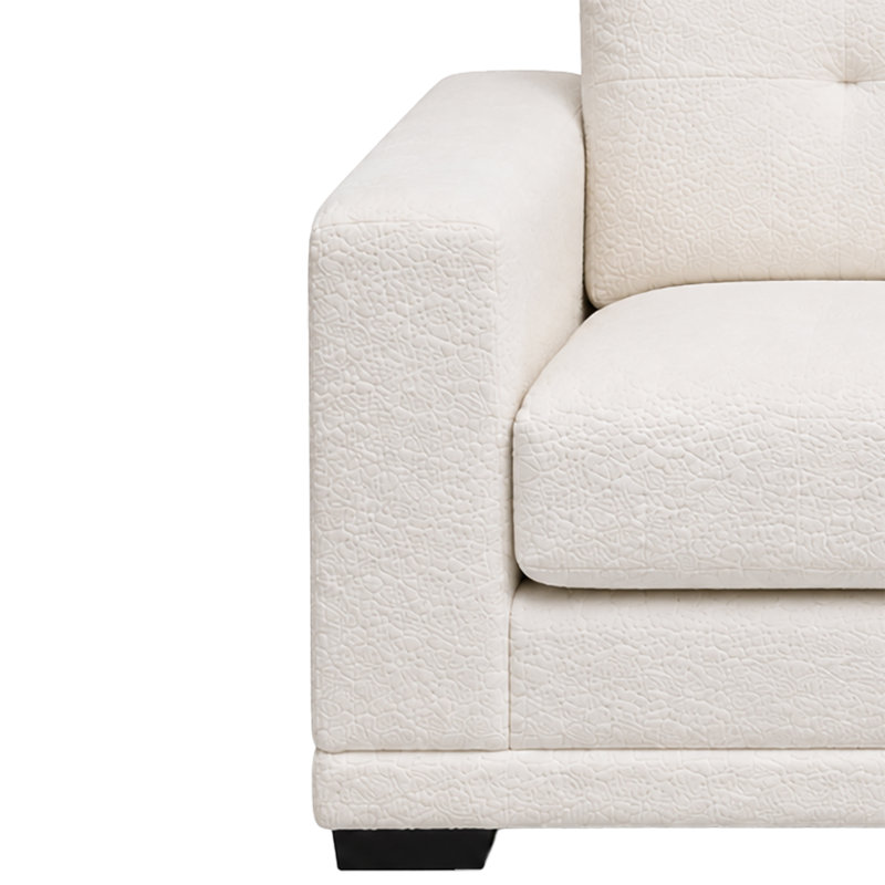 Chaise en tissu Mager, crème