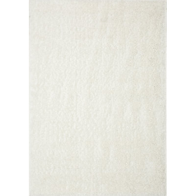 Jayceonna Tonal/Solid Neutral Cream High-Traffic Stain Resistant Shag Area Rug