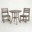 Ensemble bistro 3 pièces avec table ronde et 2 chaises, compact et invitant pour les petits espaces extérieurs-524166098