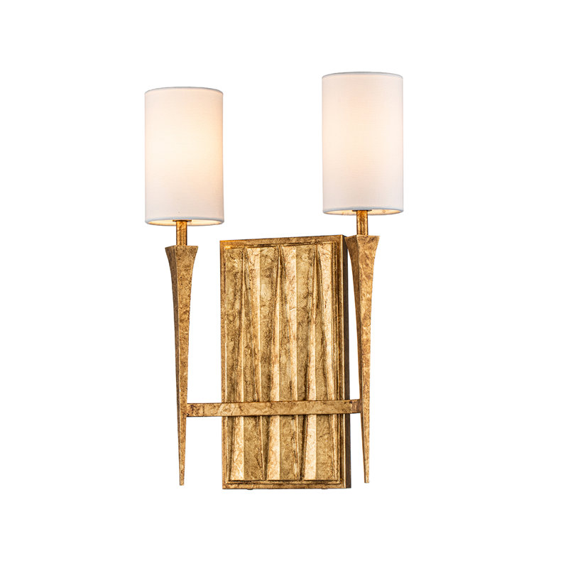 Crest 2 Light Wallchiere, Gold Leaf