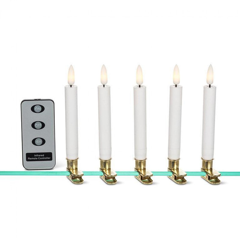 Set Of 10 Led Clip On Christmas Tree Candle