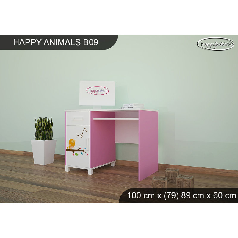 100cm Writing Desk, Pink