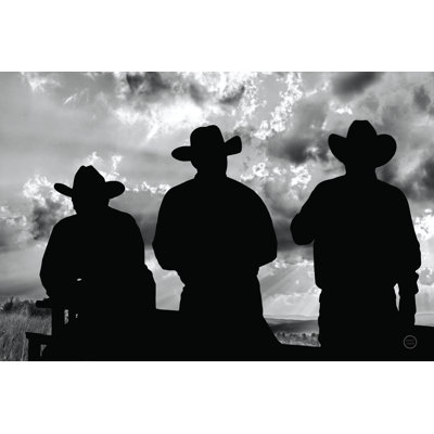 Three Cowboys by Nathan Larson - Wrapped Canvas Print