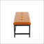 Banc en métal noir et similicuir-593666035
