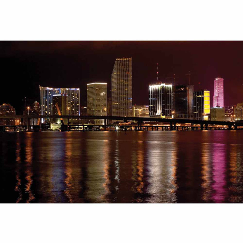 Adhésif décoratif nuit Miami, 40 po x 60 po