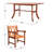 Keeso Rectangular Eucalyptus Outdoor Dining Table With Umbrella Hole , 59'' in. W 31'' in. D